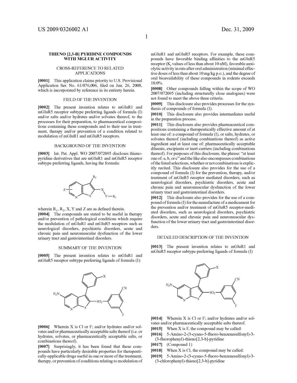 Thieno [2,3-b] Pyridine Compounds with mGluR Activity - diagram, schematic, and image 02