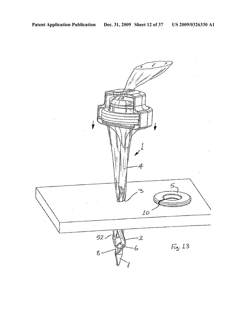 APPARATUS FOR INSERTING A SURGICAL DEVICE AT LEAST PARTIALLY THROUGH A WOUND OPENING - diagram, schematic, and image 13