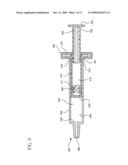 Syringe With Adjustable Two Piece Plunger Rod diagram and image