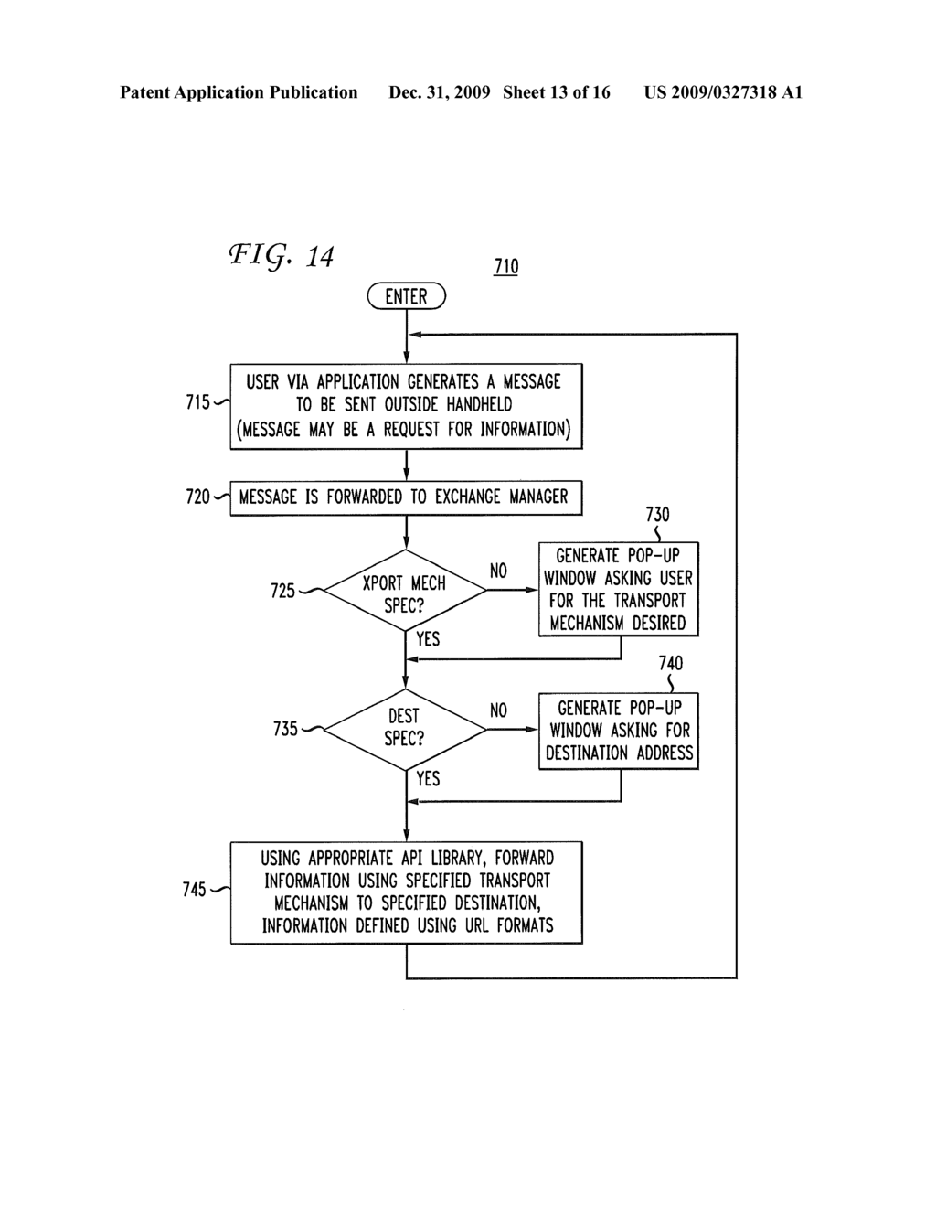 INFORMATION EXCHANGE BETWEEN A HANDHELD DEVICE AND ANOTHER COMPUTER SYSTEM USING AN EXCHANGE MANAGER AND UNIFORM RESOURCE LOCATOR (URL) STRINGS - diagram, schematic, and image 14