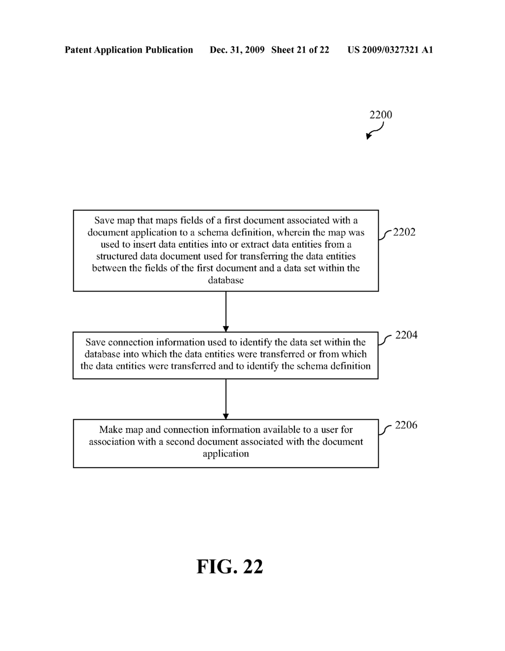 DOCUMENT TEMPLATES FOR SCHEMA-BASED DATA TRANSFER INTO AND OUT OF A DATA-BASED APPLICATION - diagram, schematic, and image 22