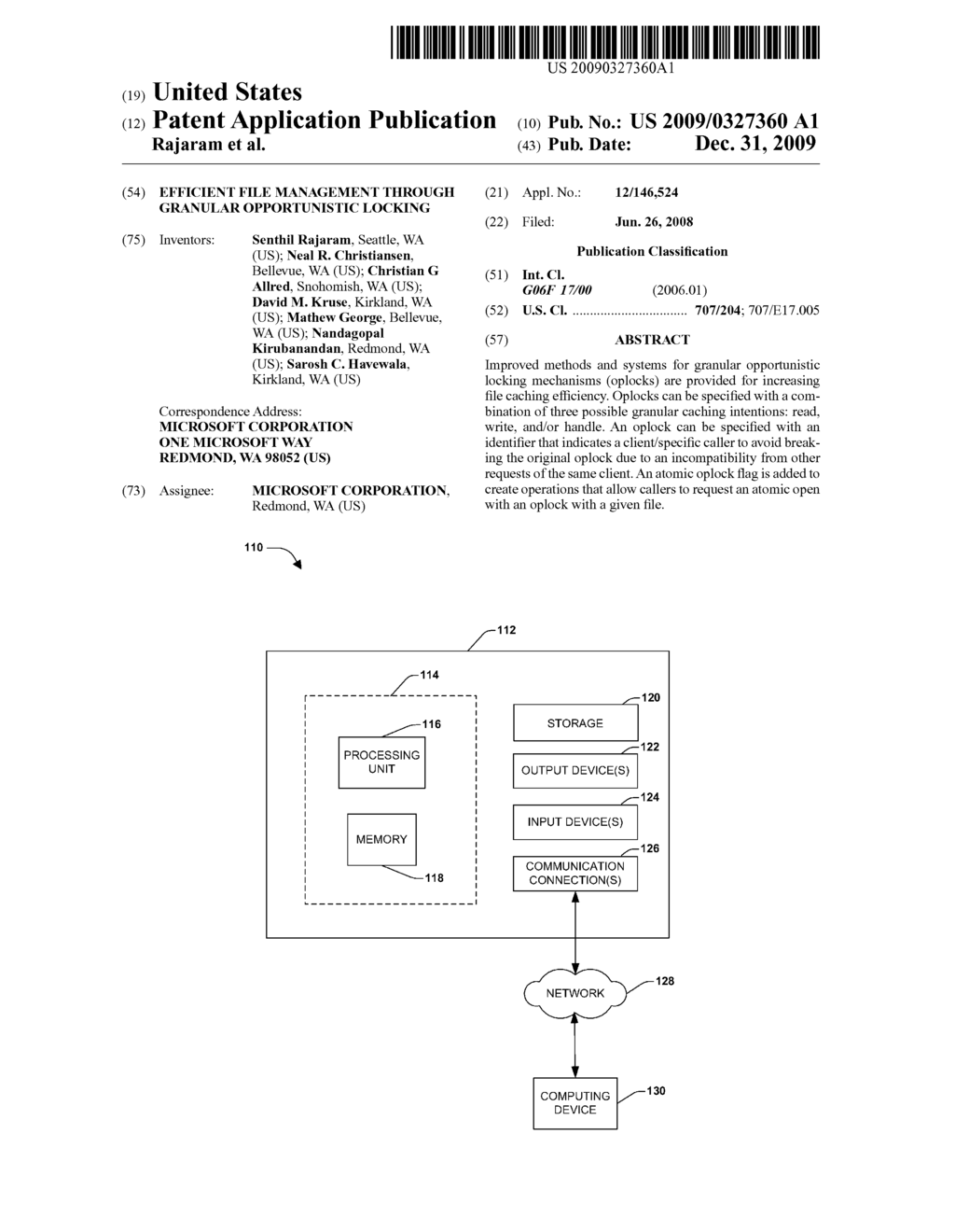 EFFICIENT FILE MANAGEMENT THROUGH GRANULAR OPPORTUNISTIC LOCKING - diagram, schematic, and image 01