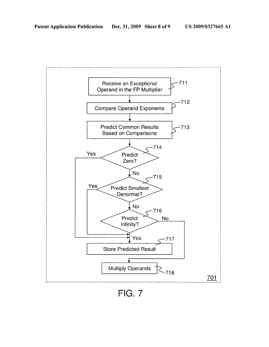 Efficient parallel floating point exception handling in a processor - diagram, schematic, and image 09