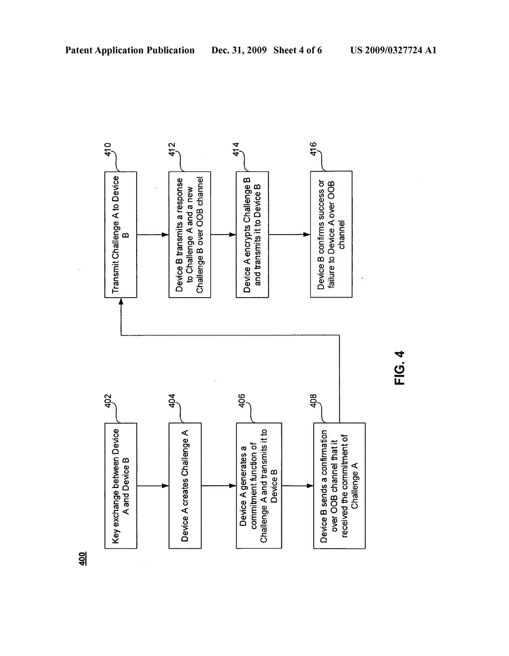 TWO-WAY AUTHENTICATION BETWEEN TWO COMMUNICATION ENDPOINTS USING A ONE-WAY OUT-OF-BAND (OOB) CHANNEL - diagram, schematic, and image 05