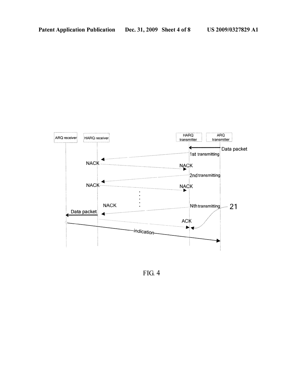 METHOD FOR CONTROLLING DATA RETRANSMISSION IN WIRELESS NETWORK AT THE FINAL RETRANSMISSION - diagram, schematic, and image 05