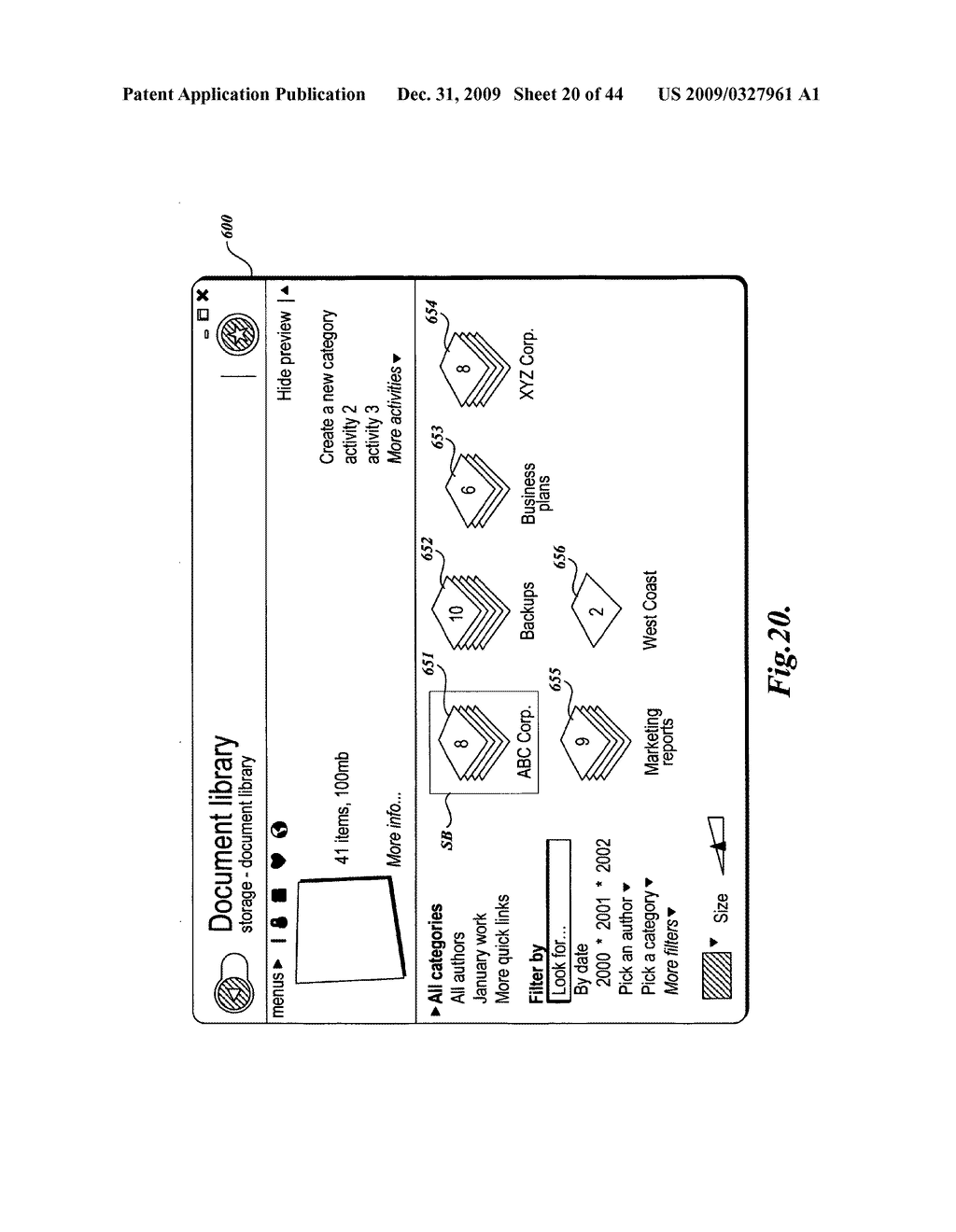 SYSTEM AND METHOD FOR FILTERING AND ORGANIZING ITEMS BASED ON COMMON ELEMENTS - diagram, schematic, and image 21