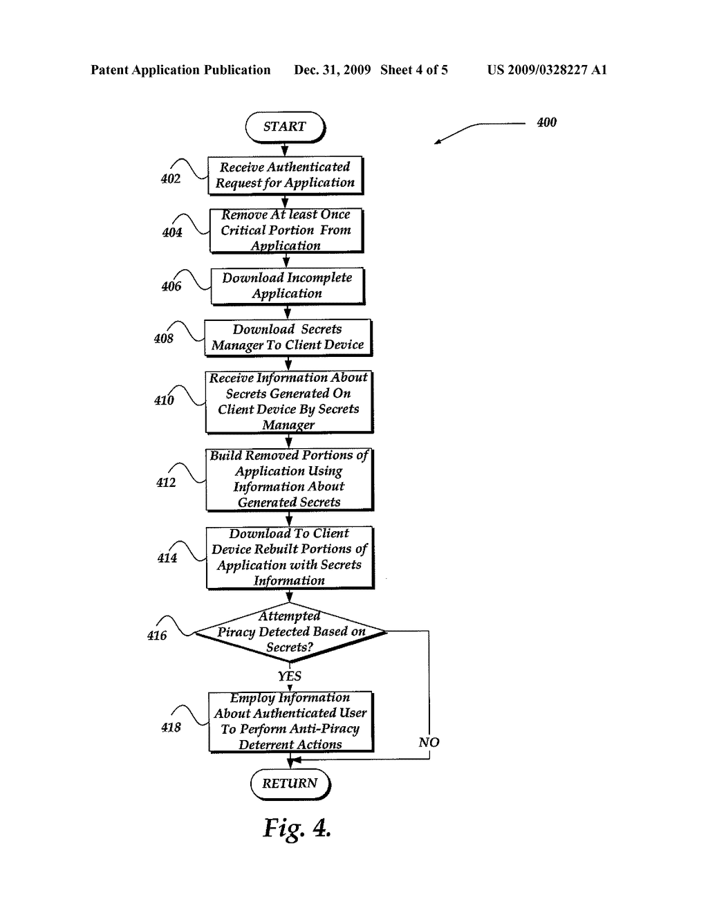 ANTI-PIRACY MEASURES FOR A VIDEO GAME USING HIDDEN SECRETS - diagram, schematic, and image 05