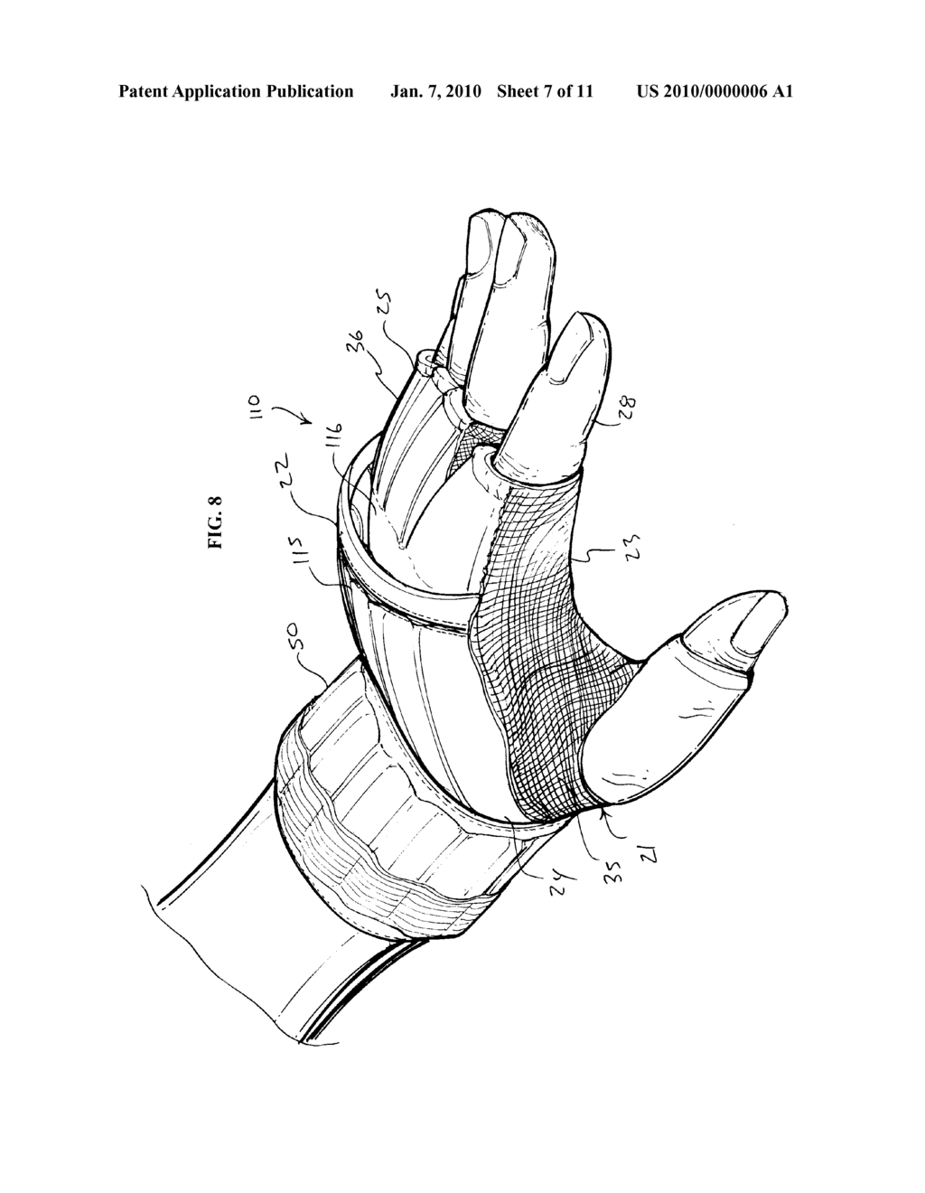 GLOVE HAVING WEIGHT-RECEIVING FEATURES AND WEIGHTED FEATURES - diagram, schematic, and image 08