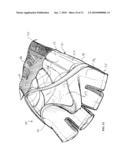 GLOVE HAVING WEIGHT-RECEIVING FEATURES AND WEIGHTED FEATURES diagram and image