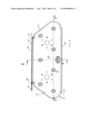 DEVICE AND METHOD FOR COUPLING A CLEANING IMPLEMENT TO A FLOOR CLEANING MACHINE diagram and image