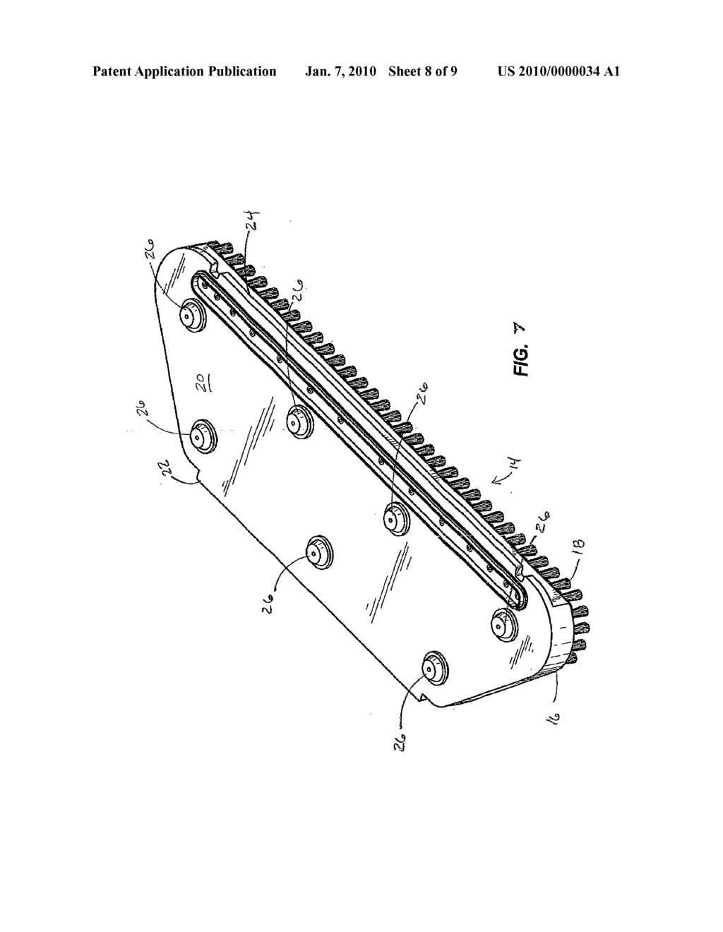 DEVICE AND METHOD FOR COUPLING A CLEANING IMPLEMENT TO A FLOOR CLEANING MACHINE - diagram, schematic, and image 09