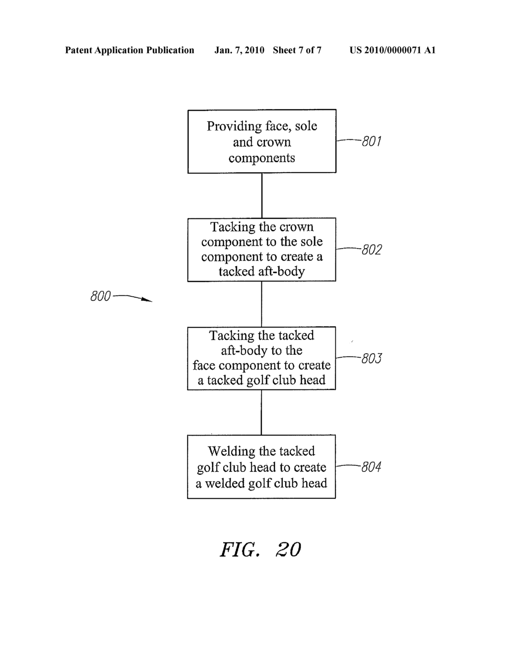 METHOD FOR CONSTRUCTING A MULTIPLE PIECE GOLF CLUB HEAD - diagram, schematic, and image 08