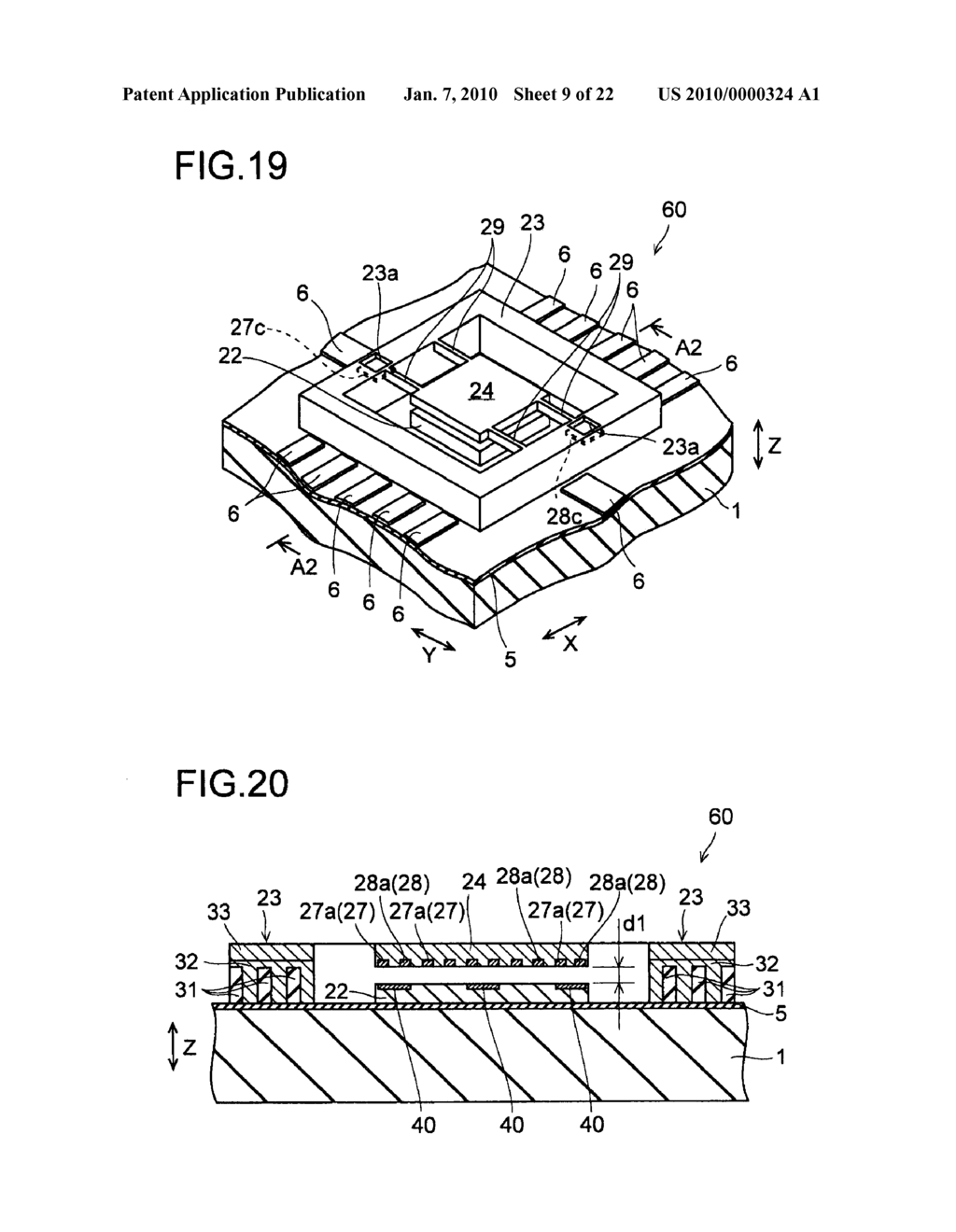 ACCELERATION SENSOR AND METHOD OF FABRICATING IT - diagram, schematic, and image 10