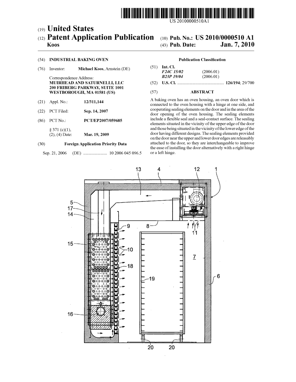 Industrial baking oven - diagram, schematic, and image 01