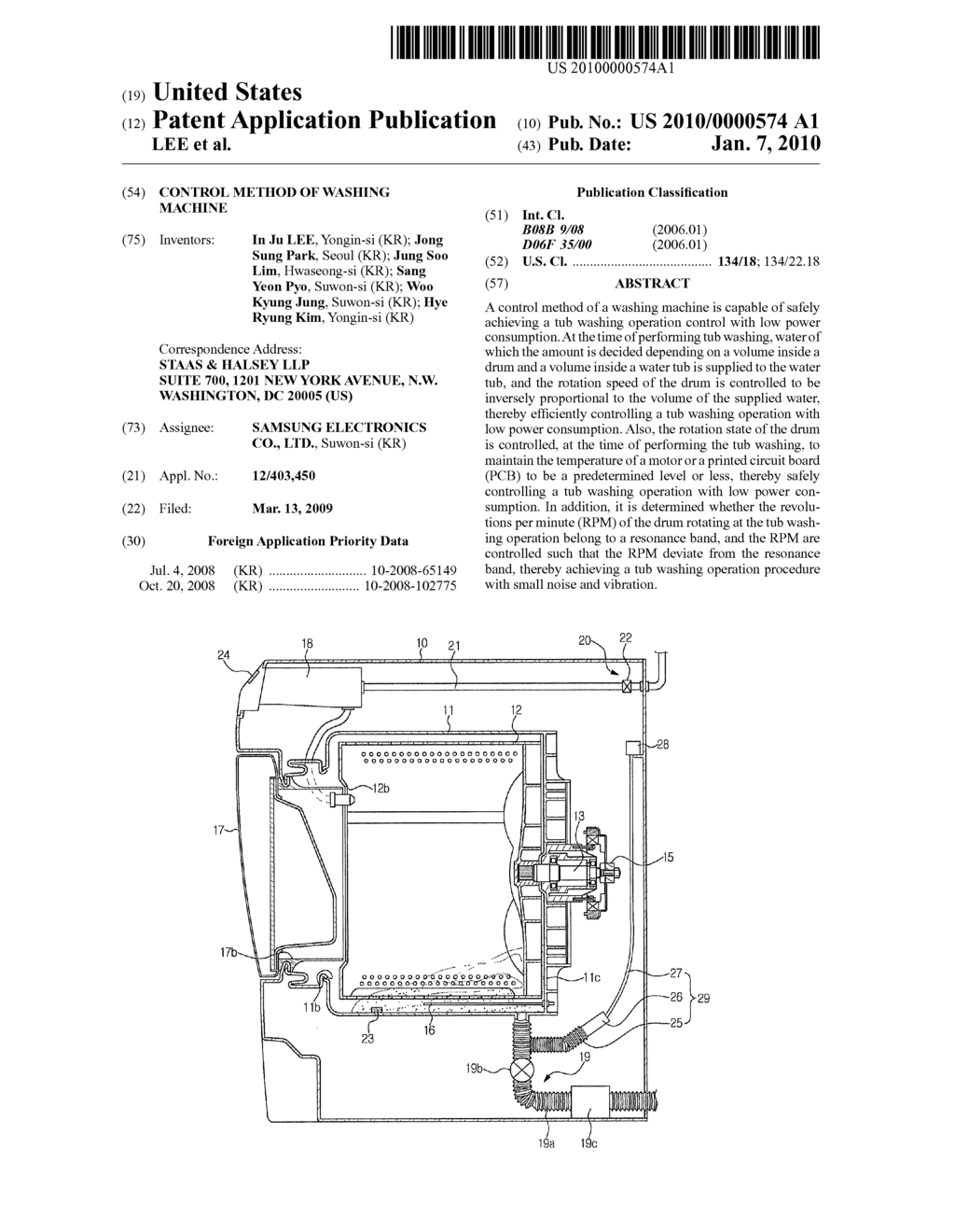 CONTROL METHOD OF WASHING MACHINE - diagram, schematic, and image 01