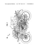 Muffler assembly and pseudo muffler assembly for a motorcycle, and motorcycle incorporating the same diagram and image