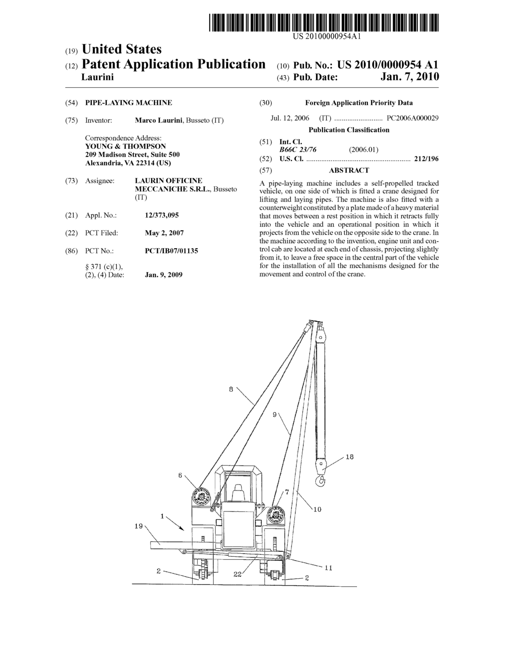 PIPE-LAYING MACHINE - diagram, schematic, and image 01