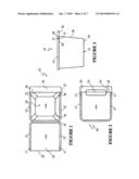 CONTAINER BASE AND LID WITH PLANAR AREA FOR FLAT APPLICATION OF ADHESIVE MEMBRANE diagram and image