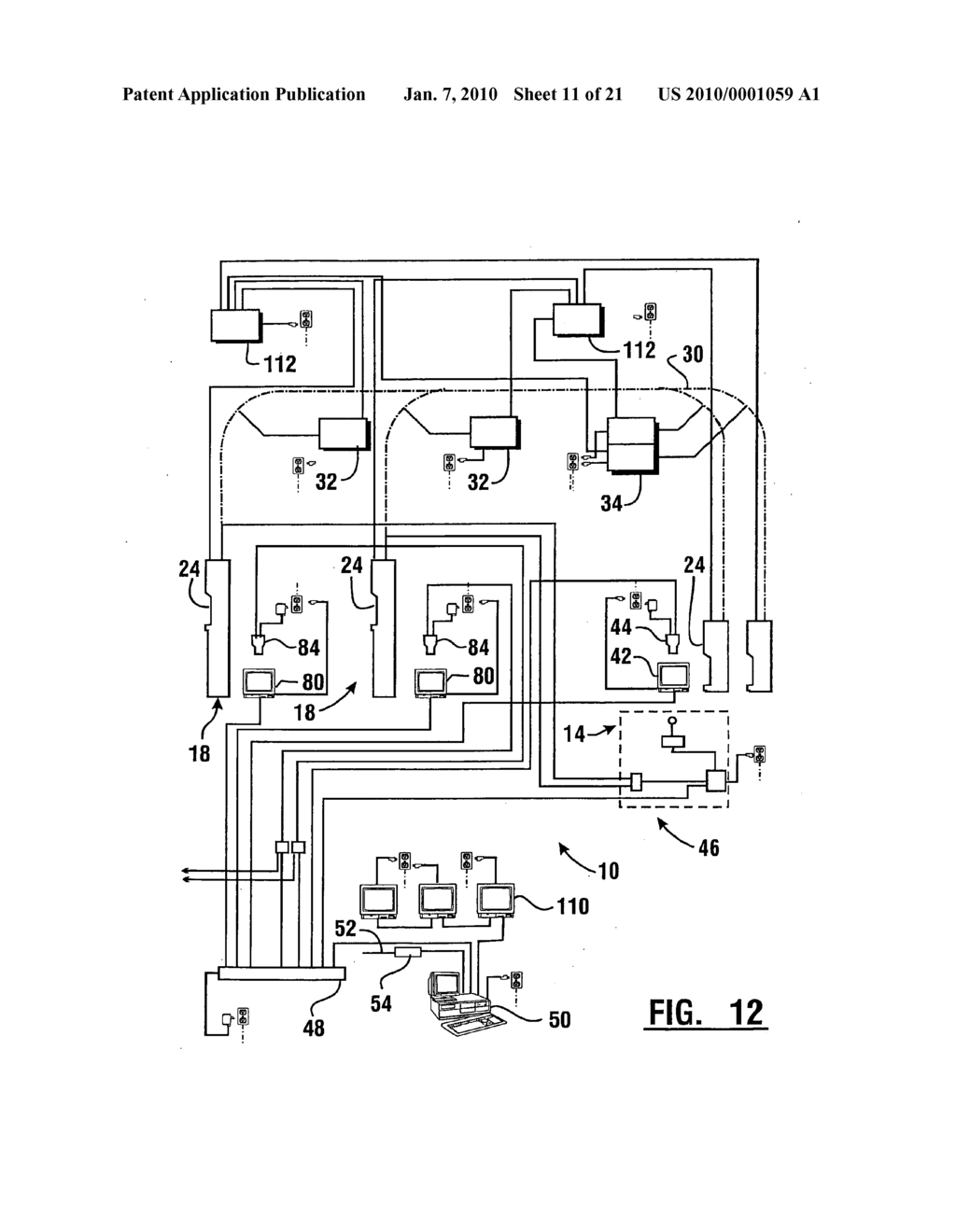 Banking system operated responsive to data read from data bearing records - diagram, schematic, and image 12