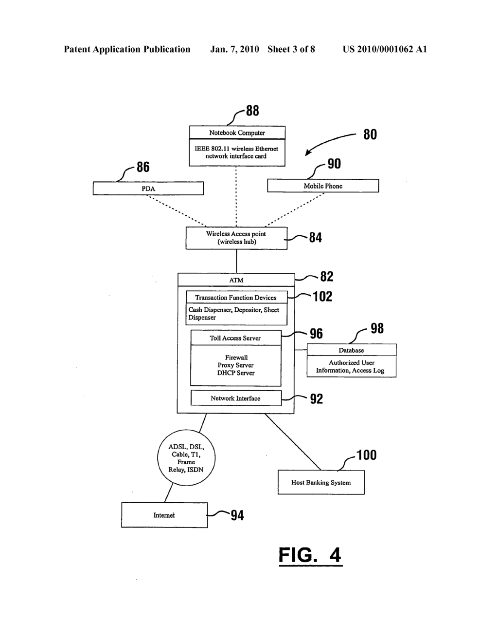 Card activated cash dispensing automated banking machine system and method - diagram, schematic, and image 04