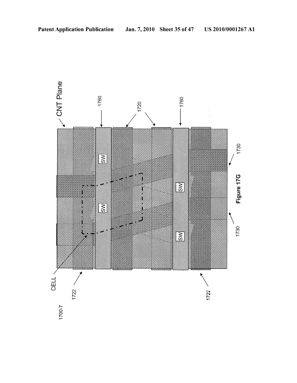 NRAM ARRAYS WITH NANOTUBE BLOCKS, NANOTUBE TRACES, AND NANOTUBE PLANES AND METHODS OF MAKING SAME - diagram, schematic, and image 36