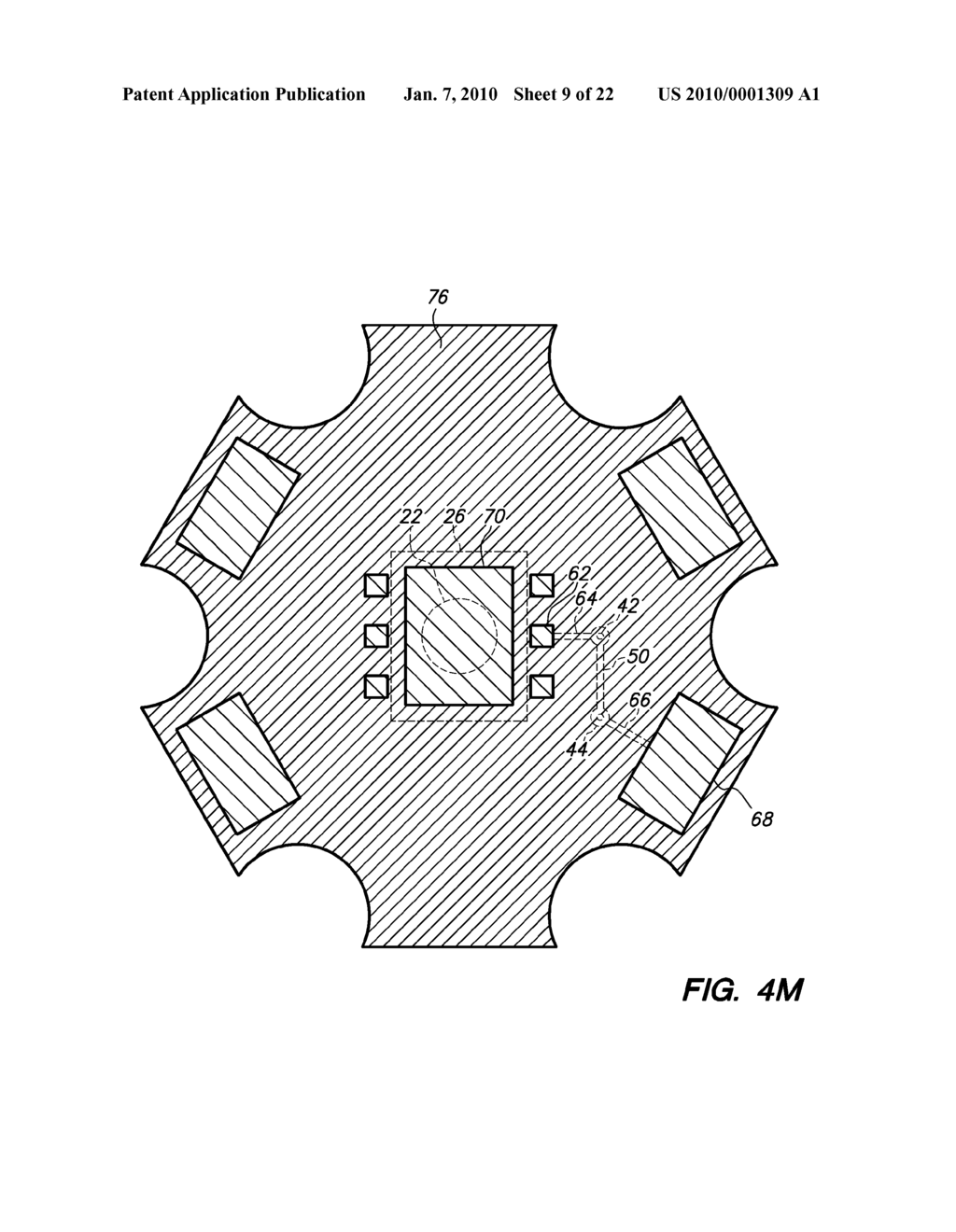 SEMICONDUCTOR CHIP ASSEMBLY WITH POST/BASE HEAT SPREADER AND HORIZONTAL SIGNAL ROUTING - diagram, schematic, and image 10