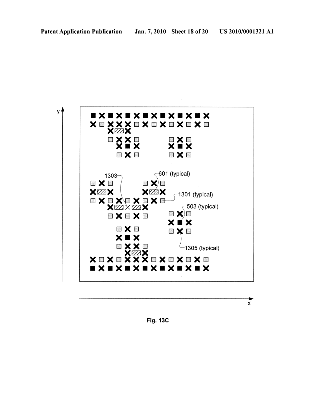 Semiconductor Device Layout Having Restricted Layout Region Including Rectangular Shaped Gate Electrode Layout Features Defined Along At Least Four Gate Electrode Tracks with Corresponding Non-Symmetric Diffusion Regions - diagram, schematic, and image 19