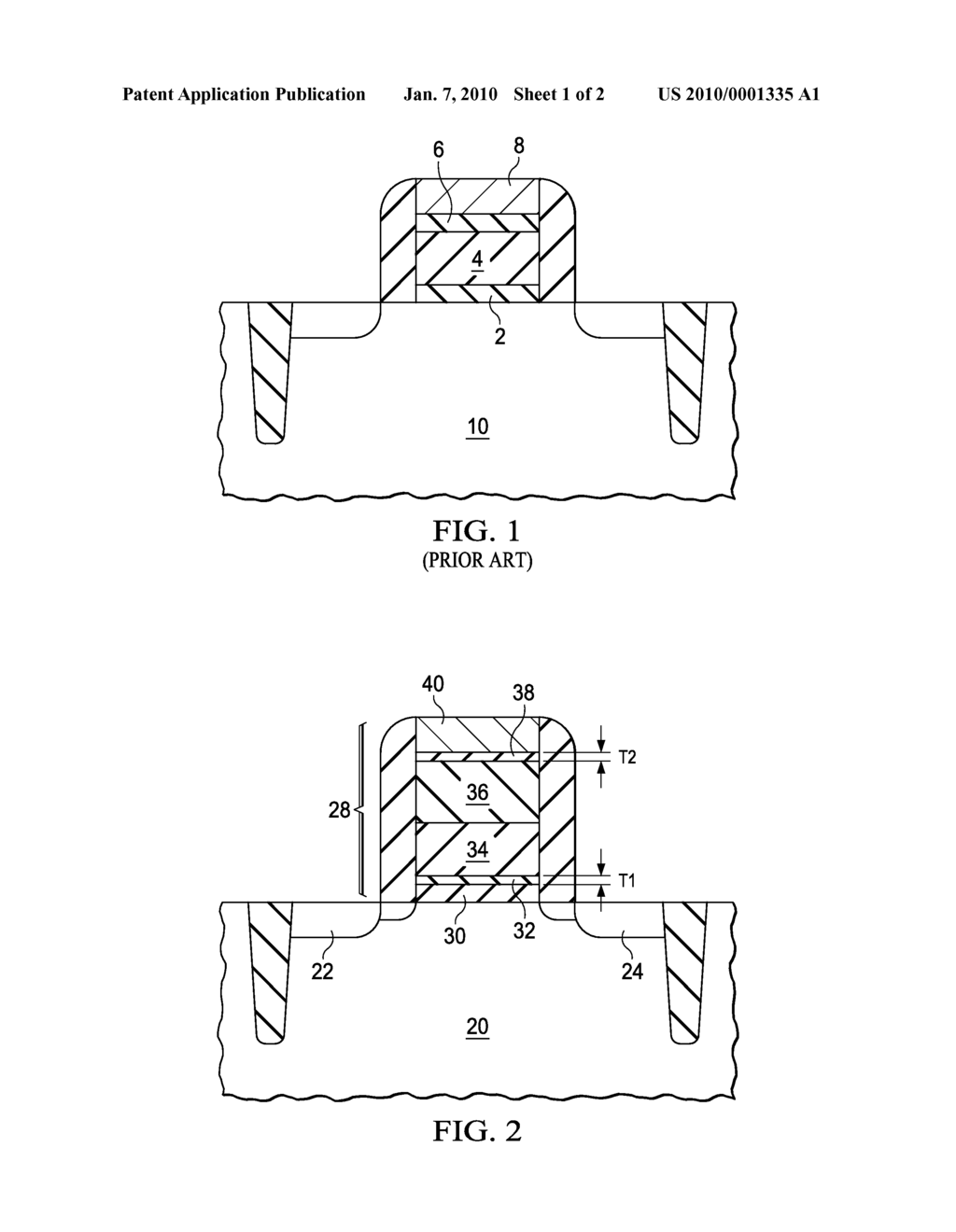 Flash Memory Cells Having Leakage-Inhibition Layers - diagram, schematic, and image 02