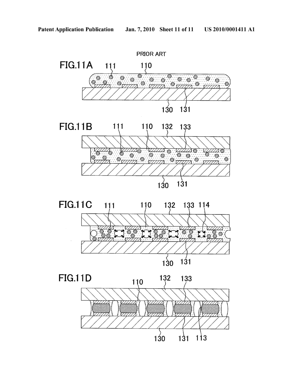 METHOD FOR MUTUALLY CONNECTING SUBSTRATES, FLIP CHIP MOUNTING BODY, AND MUTUAL CONNECTION STRUCTURE BETWEEN SUBSTRATES - diagram, schematic, and image 12