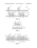 MANUFACTURING A SEMICONDUCTOR DEVICE VIA ETCHING A SEMICONDUCTOR CHIP TO A FIRST LAYER diagram and image