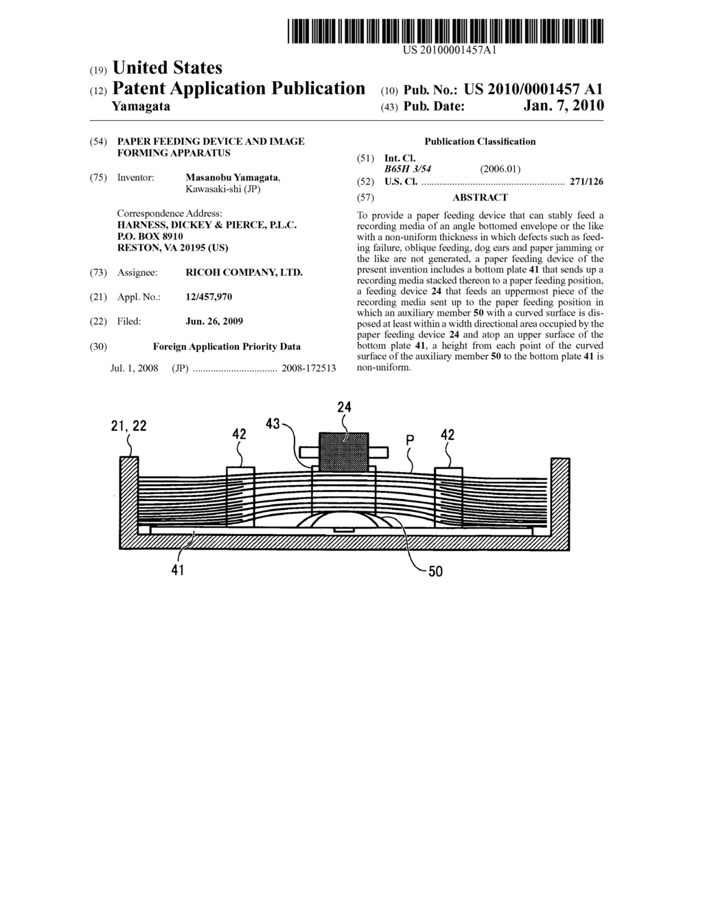 Paper feeding device and image forming apparatus - diagram, schematic, and image 01