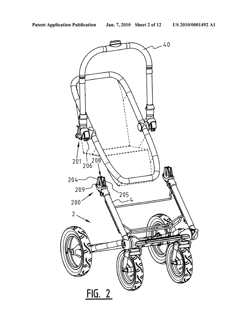 Device for a pram and use of a push bar - diagram, schematic, and image 03