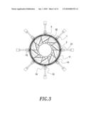 Vertical Shaft Type Windmill with Arcuate Hook Shaped Vane Blades diagram and image