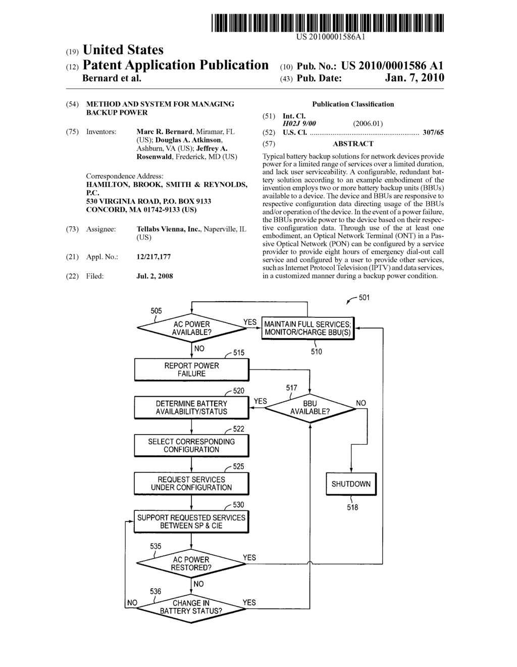 Method and system for managing backup power - diagram, schematic, and image 01