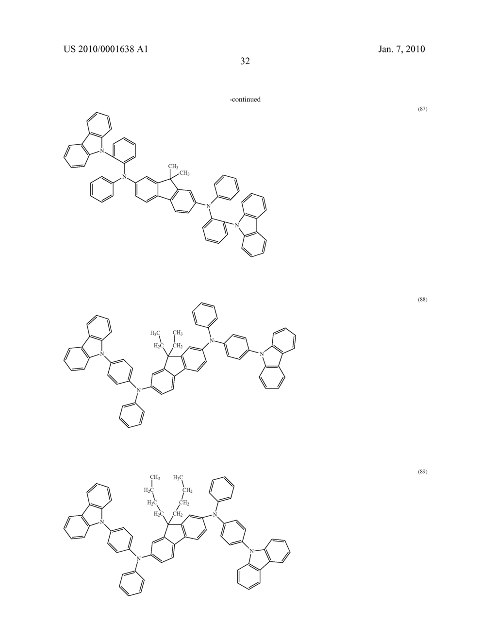 AROMATIC AMINE COMPOUND, AND LIGHT-EMITTING ELEMENT, LIGHT-EMITTING DEVICE, AND ELECTRONIC APPLIANCE USING THE AROMATIC AMINE COMPOUND - diagram, schematic, and image 105