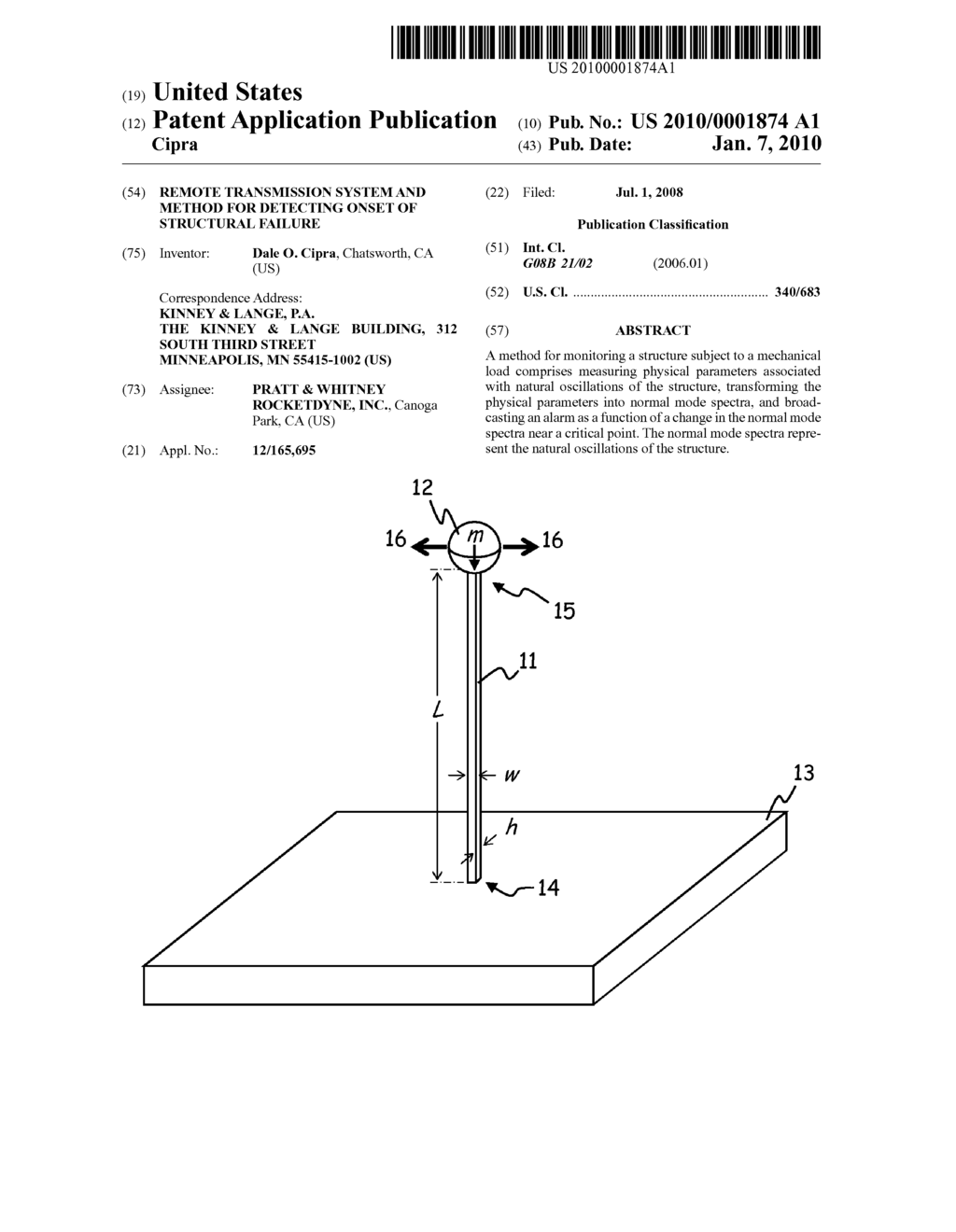 REMOTE TRANSMISSION SYSTEM AND METHOD FOR DETECTING ONSET OF STRUCTURAL FAILURE - diagram, schematic, and image 01