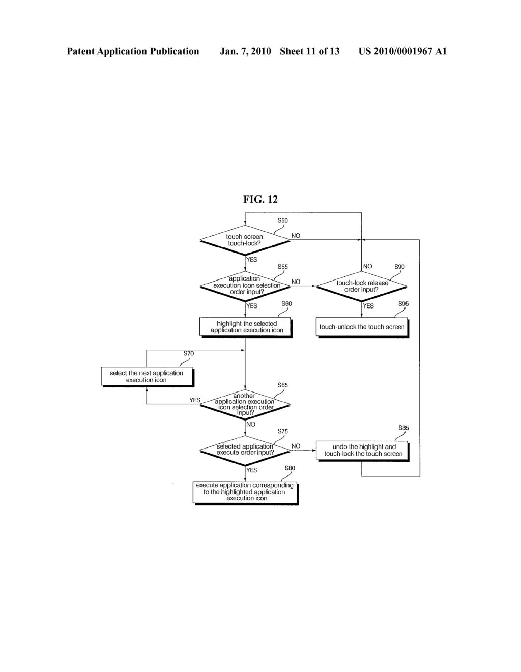 MOBILE TERMINAL AND OPERATION CONTROL METHOD THEREOF - diagram, schematic, and image 12