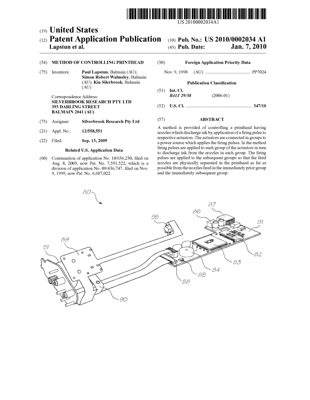 METHOD OF CONTROLLING PRINTHEAD - diagram, schematic, and image 01