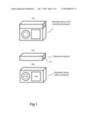 Handheld media and communication device with a detachable projector diagram and image