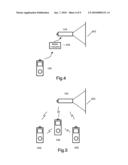 Handheld media and communication device with a detachable projector diagram and image