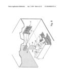 Projected autostereoscopic lenticular 3-D system diagram and image