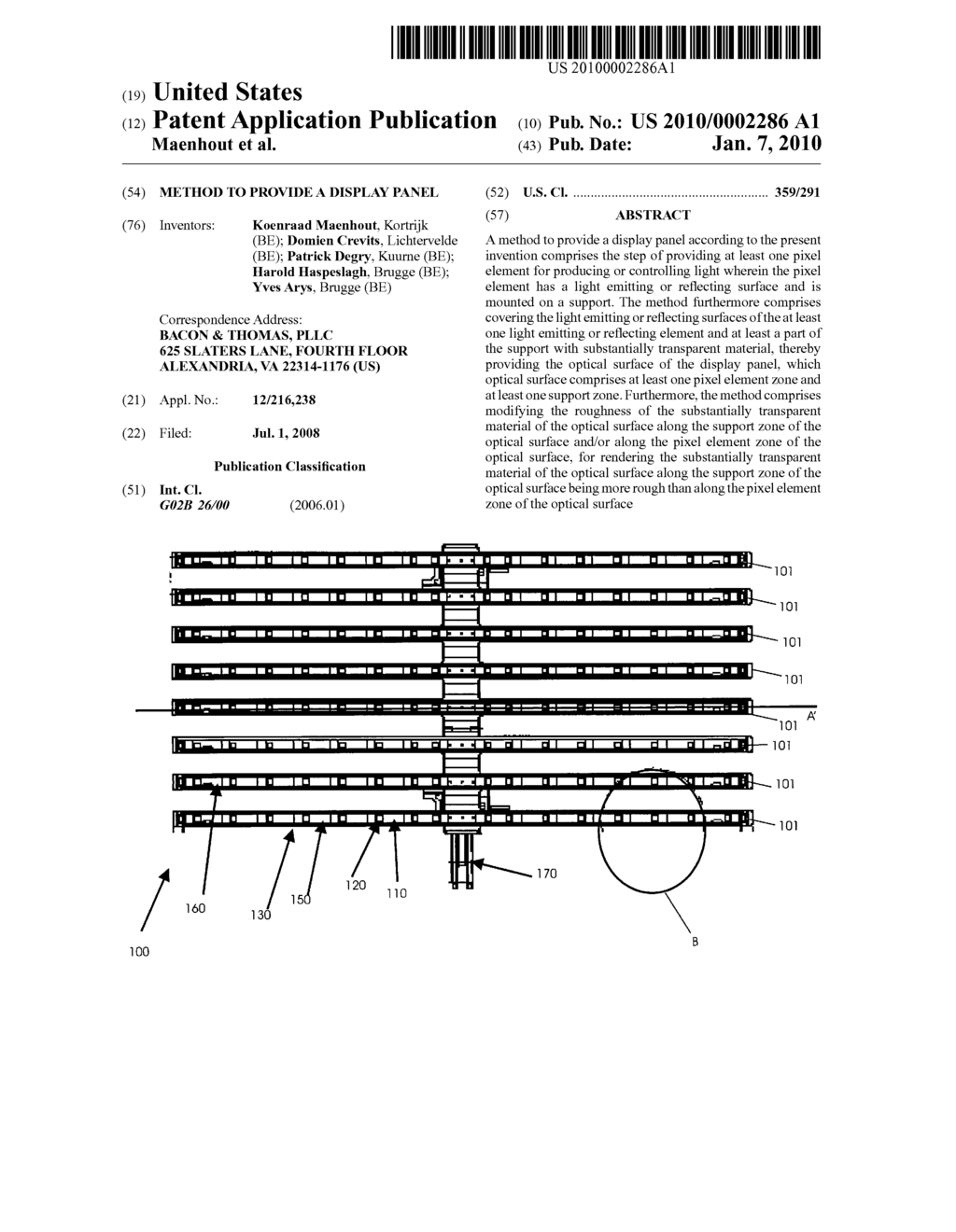 Method to provide a display panel - diagram, schematic, and image 01