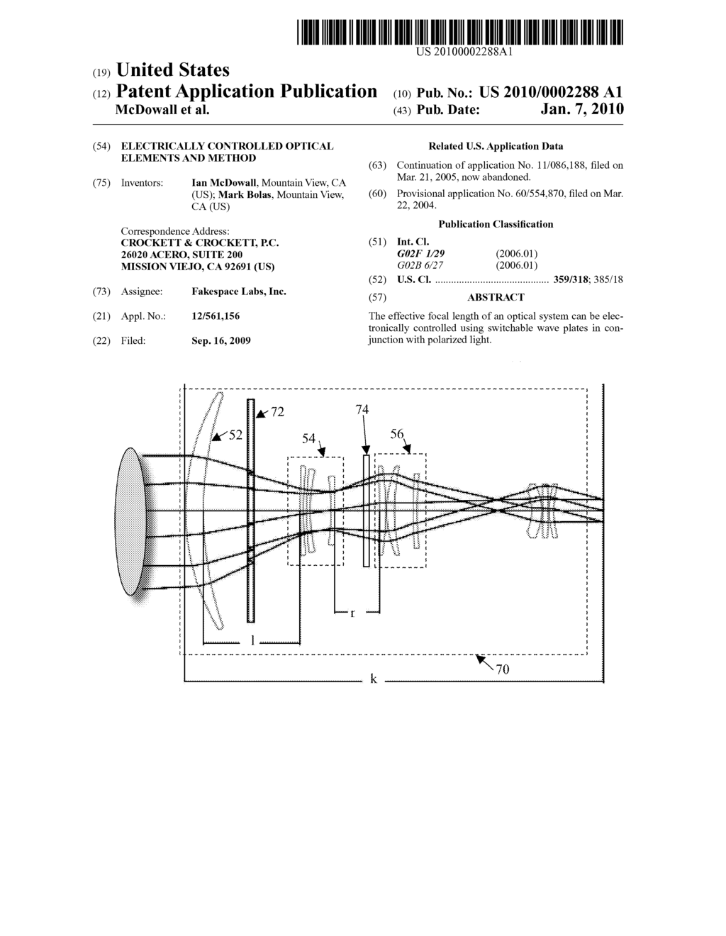 Electrically Controlled Optical Elements and Method - diagram, schematic, and image 01