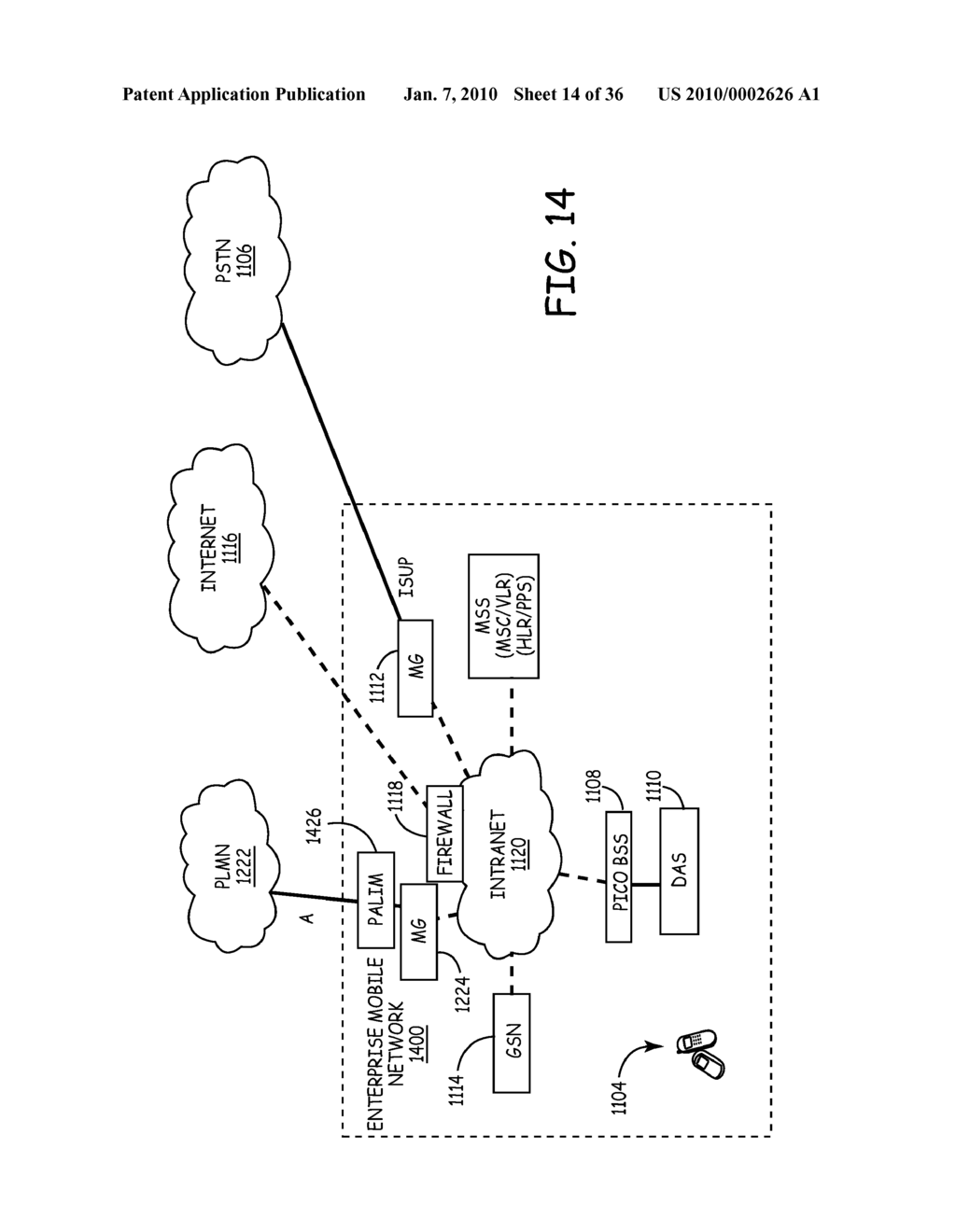 ENTERPRISE MOBILE NETWORK FOR PROVIDING CELLULAR WIRELESS SERVICE USING LICENSED RADIO FREQUENCY SPECTRUM AND INTERNET PROTOCOL BACKHAUL - diagram, schematic, and image 15