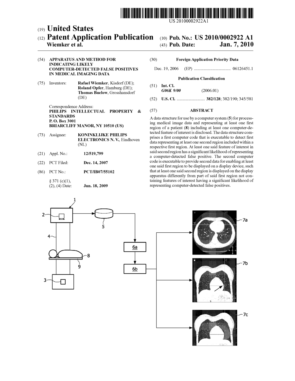 APPARATUS AND METHOD FOR INDICATING LIKELY COMPUTER-DETECTED FALSE POSITIVES IN MEDICAL IMAGING DATA - diagram, schematic, and image 01