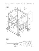 Transport vehicle for raising and transporting ULDs and cargo pallets diagram and image