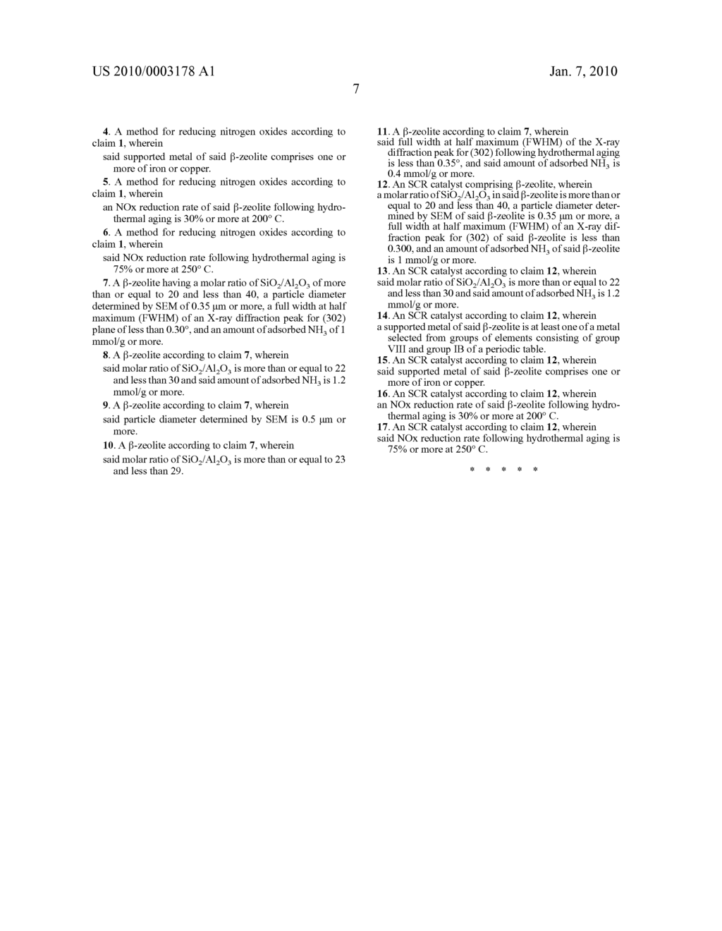  -ZEOLITE FOR SCR CATALYST AND METHOD FOR PURIFYING NITROGEN OXIDES USING SAME - diagram, schematic, and image 08