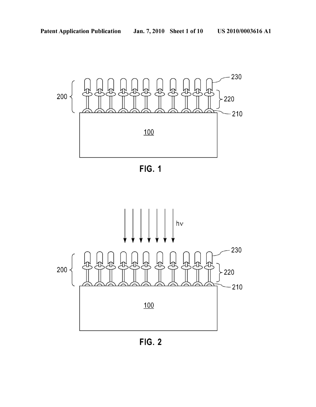 PHOTOSENSITIVE SELF-ASSEMBLED MONOLAYER FOR SELECTIVE PLACEMENT OF HYDROPHILIC STRUCTURES - diagram, schematic, and image 02