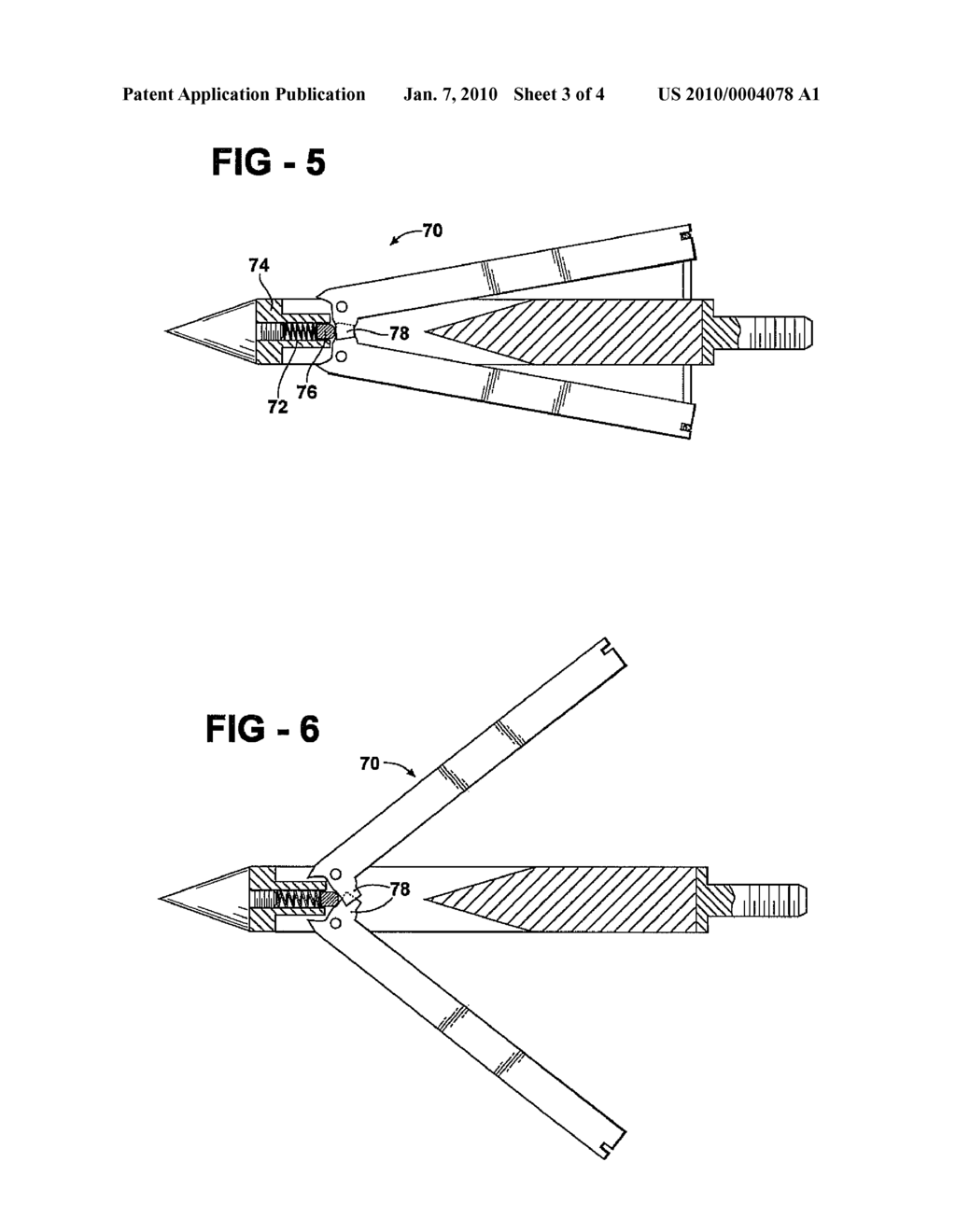 ARROWHEAD HAVING COLLAPSIBLE AND OUTWARDLY BIASED BLADES - diagram, schematic, and image 04