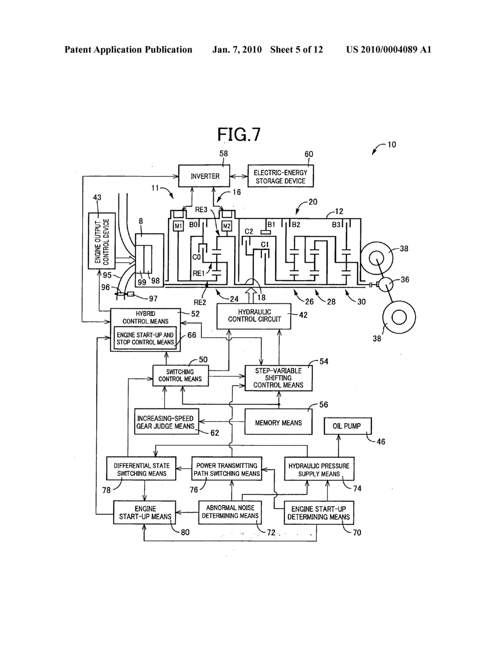 Control device for hybrid vehicle drive apparatus - diagram, schematic, and image 06